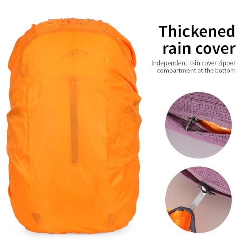 IX INOXTO Hiking Hydration Backpack with 2L/3L Water Bladder for Women and Men18L/25L Water Backpack for Hiking, Cycling, Climbing, Camping - style: Purple-3L Water Bladder
