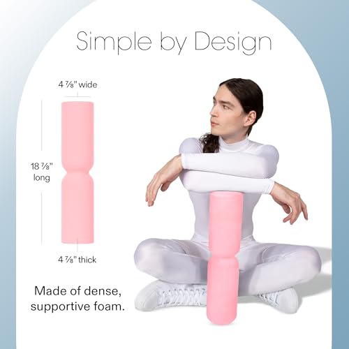 Bala Hourglass Foam Roller (Blush) - Soft Density Back Roller Foam for Physical Therapy, Deep Tissue Muscle Massage, Flexibility & Stretching - Workout Roller for Yoga, Neck, Back & Legs Exercise - color: Blush