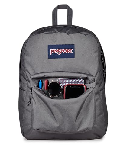 JanSport SuperBreak One Backpack - Durable, Lightweight Bag with 1 Main Compartment, Front Utility Pocket with Built-in Organizer, Premium Backpack, Smokey Grit - color: Smokey Grit