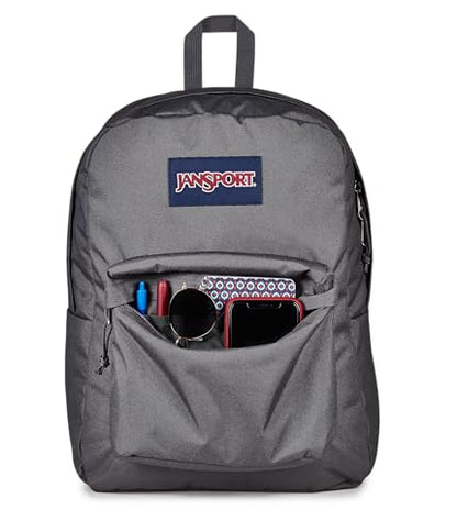 JanSport SuperBreak One Backpack - Durable, Lightweight Bag with 1 Main Compartment, Front Utility Pocket with Built-in Organizer, Premium Backpack, Smokey Grit - color: Smokey Grit