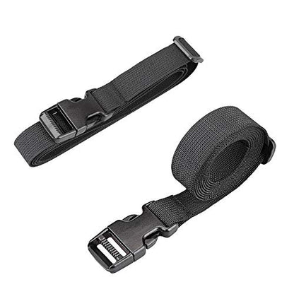 MAGARROW 78" x 1" Strap Buckle Packing Straps Adjustable 1-Inch Belt - color: Black 6.5 feet Long (4-PCS)