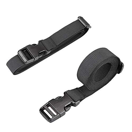 MAGARROW 78" x 1" Strap Buckle Packing Straps Adjustable 1-Inch Belt - color: Black 6.5 feet Long (10-PCS)