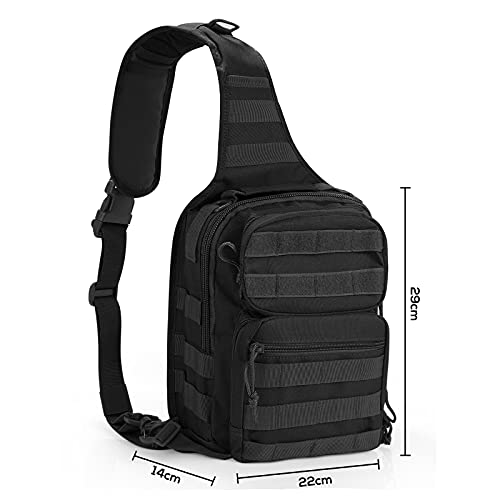 3 Pack Molle Pouch Combo Water Bottle Pouch Holder Tactical Molle Pouches Compact Utility Waist Bag Pack - color: Combo C:Black