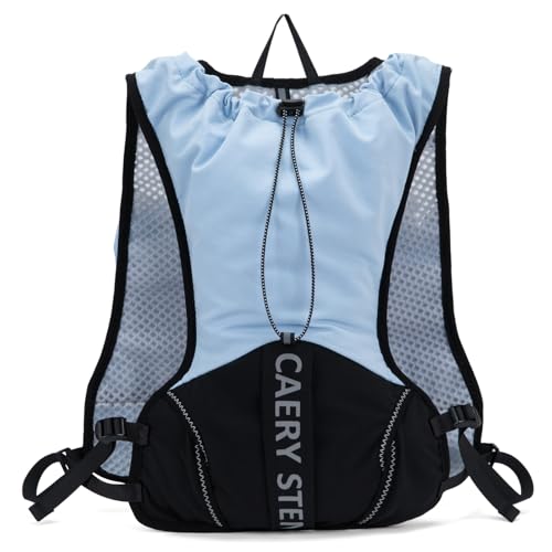 Lightweight Running Hydration Backpack, 1.5L Water Bag Running Vest | Marathon, Hiking Cycling, Breathable Adjustable Design, Unisex - color: Light blue