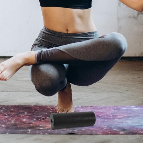 Balacoo Compact Foam Roller for Muscle Massage, Lightweight Hollow Exercise Cylinder for Fitness, Black Massage Tube for Deep Tissue Relaxation and Physical Therapy