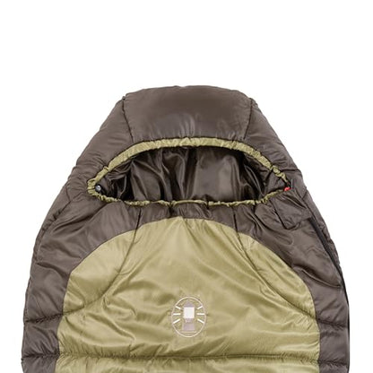 Coleman North Rim 0°F Sleeping Bag, Cold-Weather Mummy Sleep Sack with No-Snag Zipper & Adjustable Hood for Warmth & Ventilation, Camping Sleeping Bag - style: Pfas-free