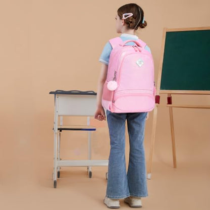 Meisohua School Backpack for Girls Shiny Glitter Sparkly Bookbag for Kids Elementary Middle School Bags for Girl Blingbling Pink - color: Glitter Pink