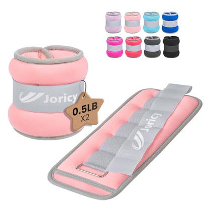 Ankle Weights A Pair of 1/2/3/4/6/8/10/12/20 LBS Wrist Leg Arm Weights for Women Men with Adjustable Straps, Strength weighted for Physical Therapy Running Walking Home Fitness Gym Workout Weight Loss - color: Light Pink