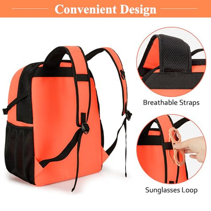 Fasrom Mesh Beach Bag Backpack with Wet Item Pocket, Swim Backpack for Pool, Travel and Gym (Patent Design, Empty Bag Only), Orange - color: Orange