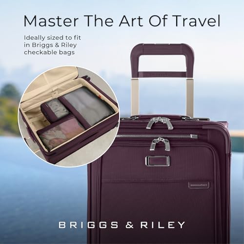 Briggs & Riley Travel Essentials Check In Compression Packing Cube Set - color: Plum, size: Checked