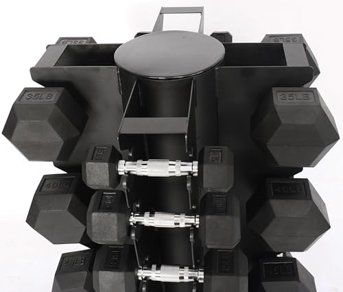 Fitvids A-Frame Dumbbell Weight Rack, Vertical Storage Rack for Dumbbells, Weight Stand Only for Home Gym Space Saver, 4-Tier or 5-Tier Option - style: Vertical, Spinnable, 1000LB Capacity