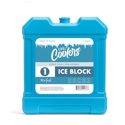 Cool Coolers by Fit + Fresh, XL Cooler Ice Block, Large and Powerful Ice Pack, Perfect for Insulated Cooler, Beach Bag, Backpack Cooler & Travel, 1PK, Blue - size: Large Cooler Ice