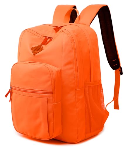 abshoo Classical Basic Womens Travel Backpack For College Men Water Resistant Bookbag (Tangerine) - color: Tangerine, size: 16.5 Inc