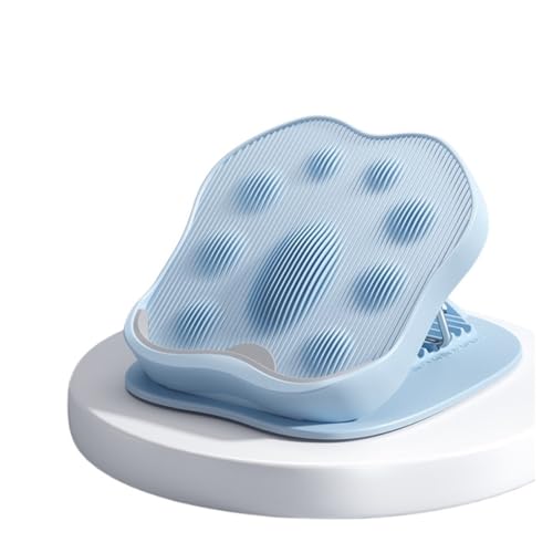 9 Level Adjustable Foldable Slant Board, Yoga Calf & Plantar Fasciitis Stretcher, Full Body Foot Ankle Stretch Balance Fitness Board For Home Gym Workout - color: Blue
