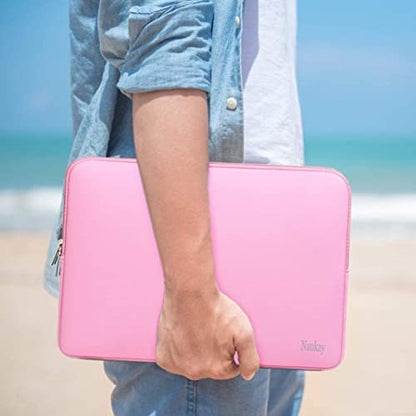 14 Inch Laptop Sleeve, Resistant Neoprene Laptop Sleeve/Notebook Computer Pocket Case/Tablet Briefcase Carrying Bag for 14 inch HP, Lenovo, Asus Notebook, Ultrabook, Pink - color: pink, size: 14 inch