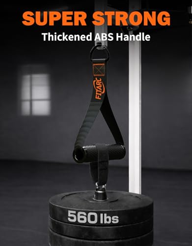 Fitarc Double D Row Handle Cable Attachments for Gym, Non-Slip V Bar Attachment for Home Gym Equipment, T Bar Row Attachment for Back Training, LAT Pulldown Attachments and Cable Machine Attachment - color: Black Exercise Handle & Double D Handle