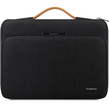 DOMISO 360 Protective Laptop Sleeve 17.3 inch Laptop Case with Handle Laptop Carrying Case for 17 inch Asus Dell 17.3" IdeaPad 3 Gen 7 17.3" ZBook Fury 17.3 G8/HP Envy/LG Gram 17",Black - color: Black, size: 17-17.3 inch