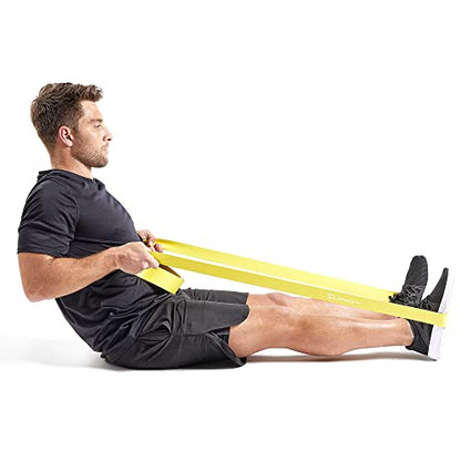 Sunny Health & Fitness Versatile Resistance Bands (Single or Combo Set) for Strength Training, Power Cage, Squat Rack, Home Gym, Body Stretching, Physical Therapy – 100, 140, 160, 180 & 10-75 LB Combo - style: 100 LB Band