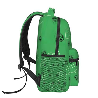 Soccer Laptop Backpack Cool Travel Hiking Backpack Mens Backpack Sport Casual Daypack Bag - color: Soccer 01