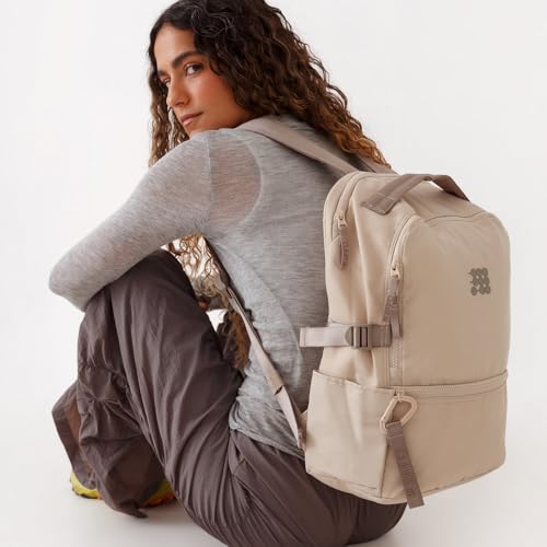Cubitt Backpack – Lightweight Water-Resistant Laptop Backpack for Work, College & Travel with Organizer, 12kg Capacity – Warm Beige - color: Warm Beige