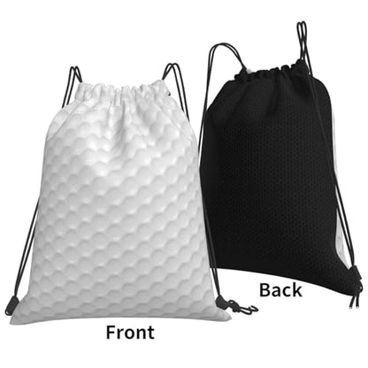 Golf Ball Pattern Print Drawstring Bag Sport Gym Backpack Beach Travel Sack Draw String Yoga Bag For Men Women - color: Golf Ball Pattern Print