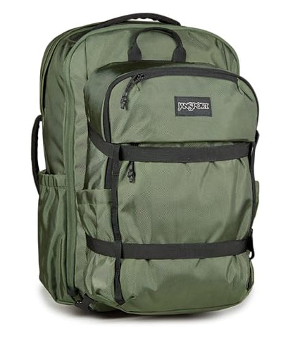 JanSport Venture Pack System – Travel Pack With Large Main Compartment, 4 Water Bottle Pockets, Adjustable Torso Length, Perimeter Wireframe Suspension, Tuck-Away Straps, Padded Hip Belt, Cargo Green - color: Cargo Green, style: Venture Pack System