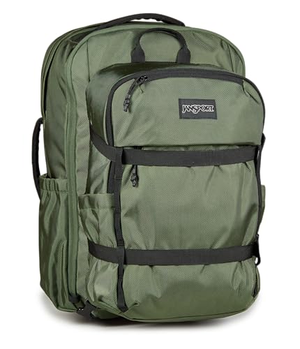 JanSport Venture Pack System – Travel Pack With Large Main Compartment, 4 Water Bottle Pockets, Adjustable Torso Length, Perimeter Wireframe Suspension, Tuck-Away Straps, Padded Hip Belt, Cargo Green - color: Cargo Green, style: Venture Pack System