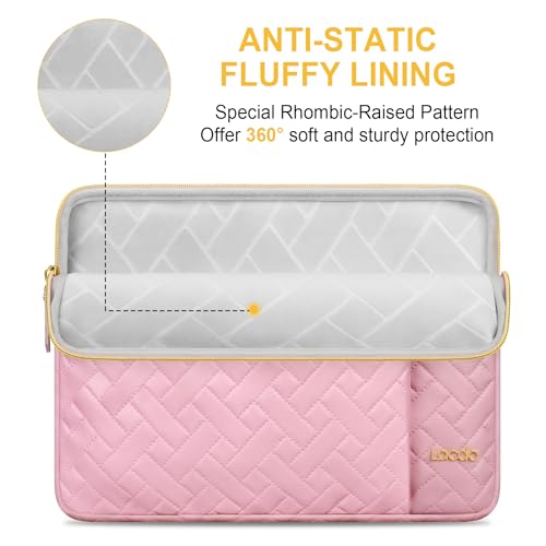 Lacdo 13 inch Laptop Sleeve Case for 13 inch New MacBook Air M5 A3449 (2026), M4 A3240 2025, M3 A3113, M2 A2681, M1 A2337, 13" MacBook Neo A18 Pro A3404 (2026), iPad Air/Pro 13 M5 Computer Bag, Pink - color: Pink, size: New MacBook Air/Neo/Pro 13 Inch