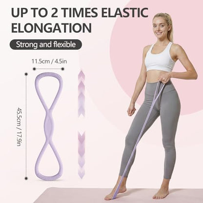 Figure 8 Resistance Band, Exercise Band for Physical Therapy, - color: 15LB Purple