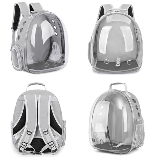 Pet Backpack Carrier,Bubble Backpack Cat Carrier,Pets and Small Dogs,Space Capsule Pet Carrier for Traveling, Walking, Hiking and Outdoor Activities (Gray) - color: Gray