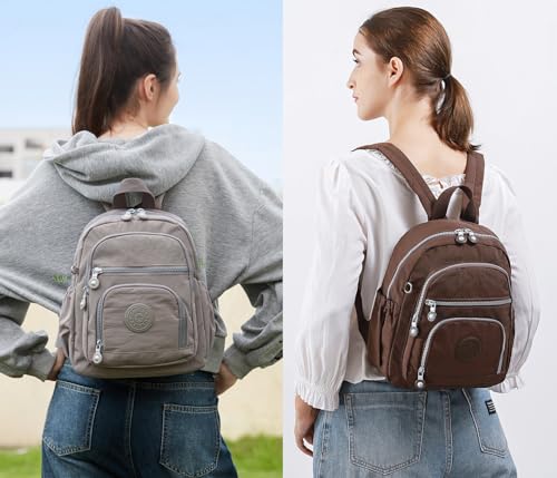 Mini Hiking Waterproof Backpack Purse for Women and Men,Travel Backpack 5L - color: Brown