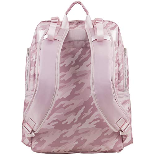 BODHI Baby Waterproof Multi-Function Travel Essentials Baby Tote Diaper Bag Backpack Changing Pad, Stroller Straps for Parents, Unisex, Pink Fluid Camo - color: Pink Fluid Camo
