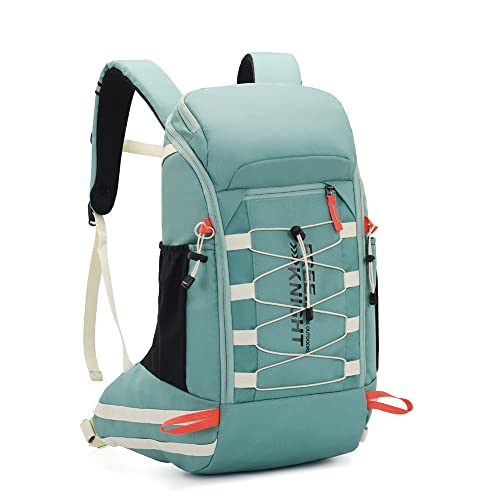 Bseash 40L Waterproof Hiking Camping Backpack with Rain Cover, Outdoor Sport Travel Daypack Rucksack for Skiing Cycling (Mint Green) - color: Mint Green