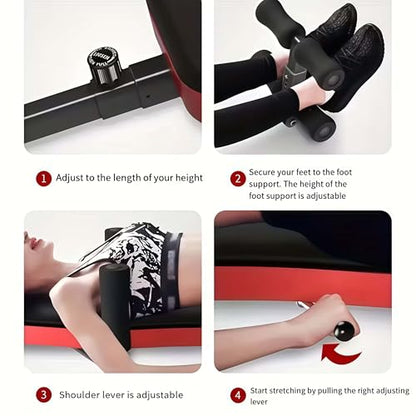 Full Body Traction Table at Home,Non-Inversion Design for Safer Stretching,Stretch Decompression Machine for Tension Relief