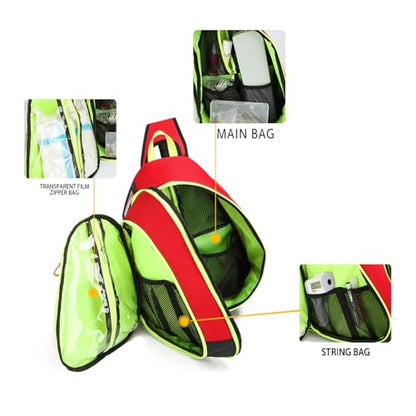 First Aid Sling Bag Backpack,Sling Crossbody Bag,Heavy Duty Emergencies Medical Bag,For Cycling Camping Traveling. (Red, S) - color: Red, size: Small