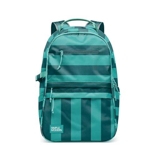 Simple Modern Ellis Backpack for School | Medium 20L Elementary Middle and High School Bookbag for Kids and Teens | Girls and Boys | Lagoon Stripes - color: Pattern: Lagoon Stripes, size: Medium | 20 Liter