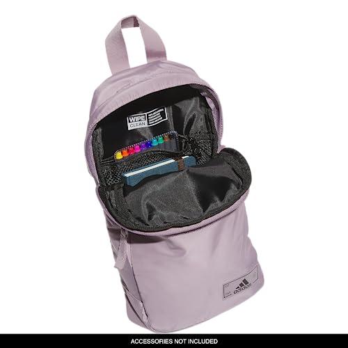 adidas Essentials Sling Small Crossbody Bag for Women and Men (5L), Preloved Fig Purple/Black/2.0, One Size - color: Preloved Fig Purple/Black/2.0