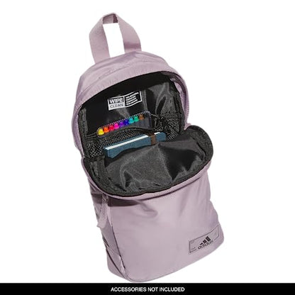 adidas Essentials Sling Small Crossbody Bag for Women and Men (5L), Preloved Fig Purple/Black/2.0, One Size - color: Preloved Fig Purple/Black/2.0