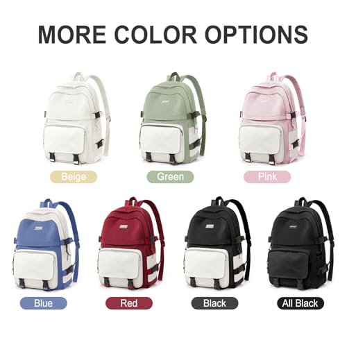 weradar All Black Backpacks For School Teens Boys Girls,Cute Bookbag,Lightweight College Backpack For Women Men,Waterproof Middle School Bag Casual Travel Daypack - color: B1-black