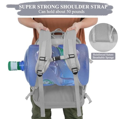 Sinaliy Travel Backpack, 40L 17 inch Laptop Travel Backpack Carry on Flight Approved, Personal Item Travel Bag, Waterproof Backpack for College, Business, Weekend, Work, Gray - color: Gray