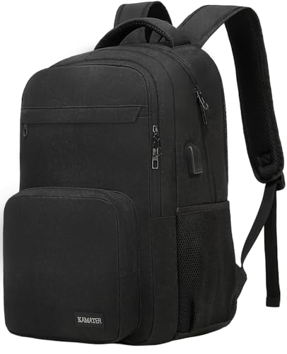 Black Backpack for School, college Backpack for Teens,Students, with 17.3 inch Laptop Sleeve Back Pack for Boys, Large Computer Back Pack with Compartments for Men & Women - color: Black, size: 17.3 Inch