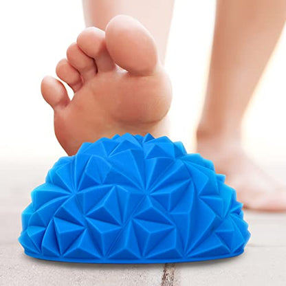 Yes4All Hedgehog Balance Pods for Exercise, Core Body Balancing, Balance Pods for Youth & Adults with Hand Pump - Set of 5 - style: D. Rocky - 9pcs