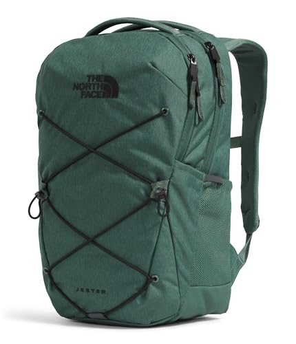 The North Face Jester Everyday Laptop Backpack - Commuter Daypack, Water Repellent, Laptop Sleeve, Duck Green Dark Heather/TNF Black, One Size - color: Duck Green Dark Heather/Tnf Black