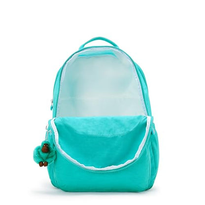 Kipling Women's Seoul Extra Large 17" Laptop Backpack, Durable, Roomy with Padded Shoulder Straps, Built-In Protective Sleeve - color: Peacock Teal, size: Large