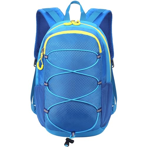 10L Kids Hiking Backpack, Small Waterproof Travel Daypack for Camping, Lightweight Pack for Boys or Girls Ages 4-12 (Blue) - color: Blue