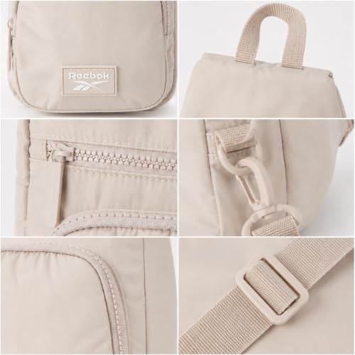 Reebok Unisex Crossbody Bag - Convertible Compact Durable Cross Body Bag for Women and Men - Gym and Travel Essentials, Size One Size, Cosmos Stucco - color: Cosmos Stucco