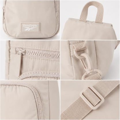 Reebok Unisex Crossbody Bag - Convertible Compact Durable Cross Body Bag for Women and Men - Gym and Travel Essentials, Size One Size, Cosmos Stucco - color: Cosmos Stucco