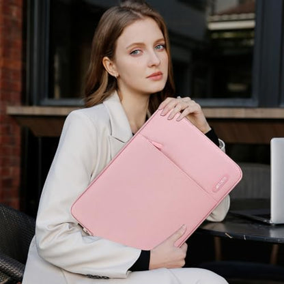 MOSISO Laptop Case 13 inch, Laptop Sleeve Compatible with MacBook Neo/Air/Pro 13 inch with A18/M5/M4/M3/M2/M1 Chip 2026-2016, Polyester Vertical Computer Sleeve Bag with Pocket, Pink - color: Pink, size: 13 inch