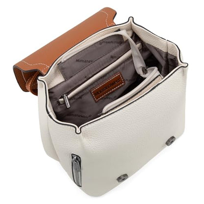 Montana West Small Womens Backpack Vegan Leather Mini Backpack Purse for Women Cute Convertible Shoulder Bag - color: Beige