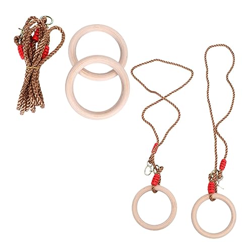 Sosoport Adjustable Rings Boys and Girls Gymnastic Rings with Rope Indoor Exercise for Full Body Strength